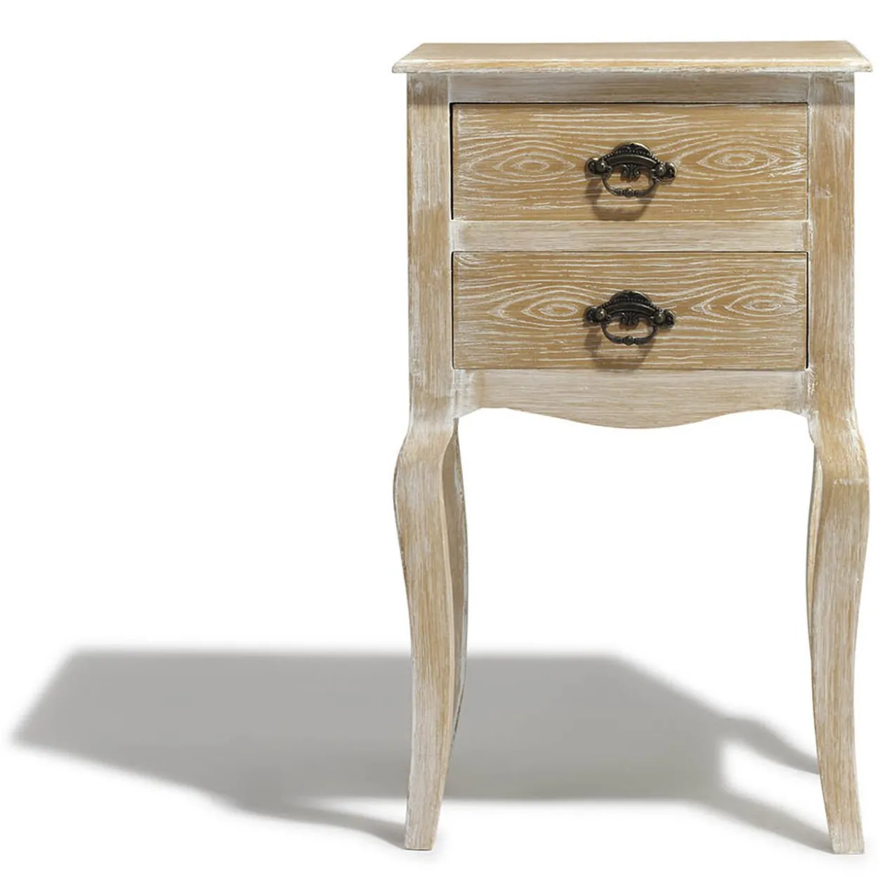 Table de chevet Cassandre naturelle 2 tiroirs