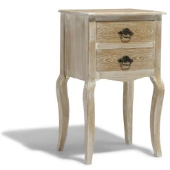 Table de chevet Cassandre naturelle 2 tiroirs
