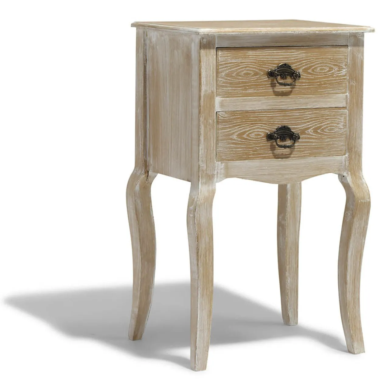 Table de chevet Cassandre naturelle 2 tiroirs