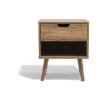 Table de chevet Ellie miel 1 tiroir et 1 niche