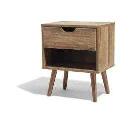 Table de chevet Ellie miel 1 tiroir et 1 niche