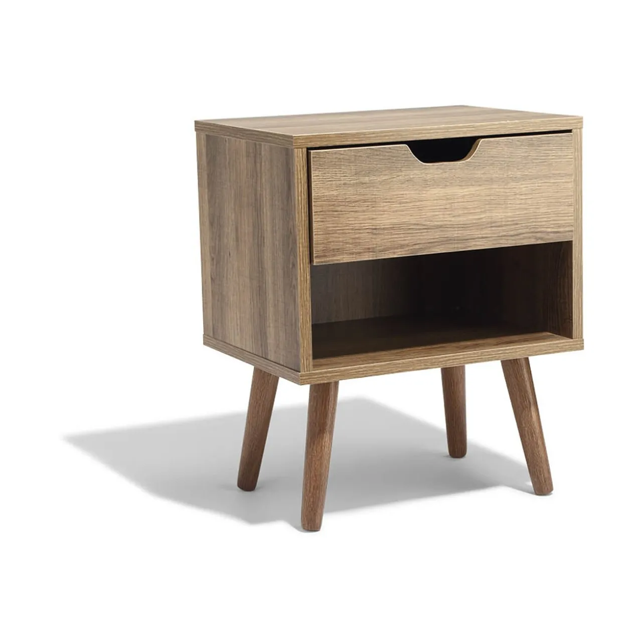 Table de chevet Ellie miel 1 tiroir et 1 niche