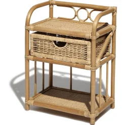 Table de chevet Inaya naturelle 1 tiroir et 1 étagère