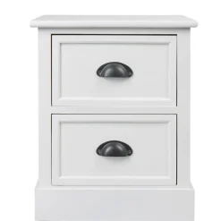 Table de chevet Louis blanche 2 tiroirs