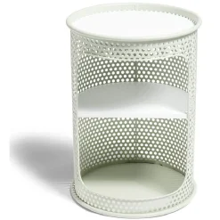 Table de chevet Mahel Ø33xH47cm bois et acier vert pistache