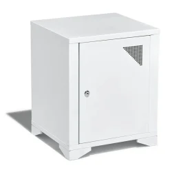 Table de chevet Pittsburgh blanche 1 porte