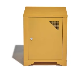 Table de chevet Pittsburgh jaune moutarde 1 porte