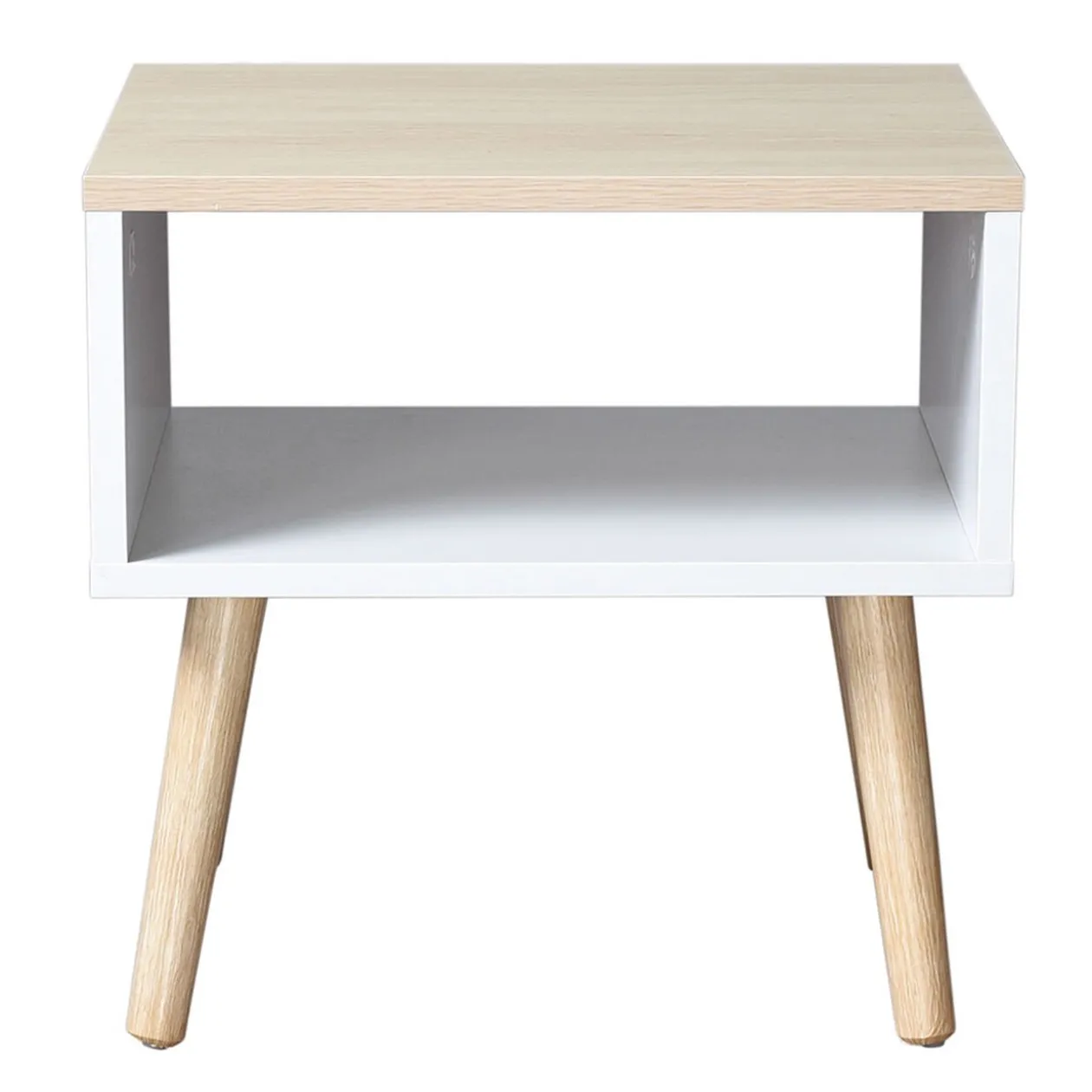 Table de chevet Stockholm blanc naturel