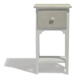 Table de chevet Venise blanche 1 tiroir et 1 étagère