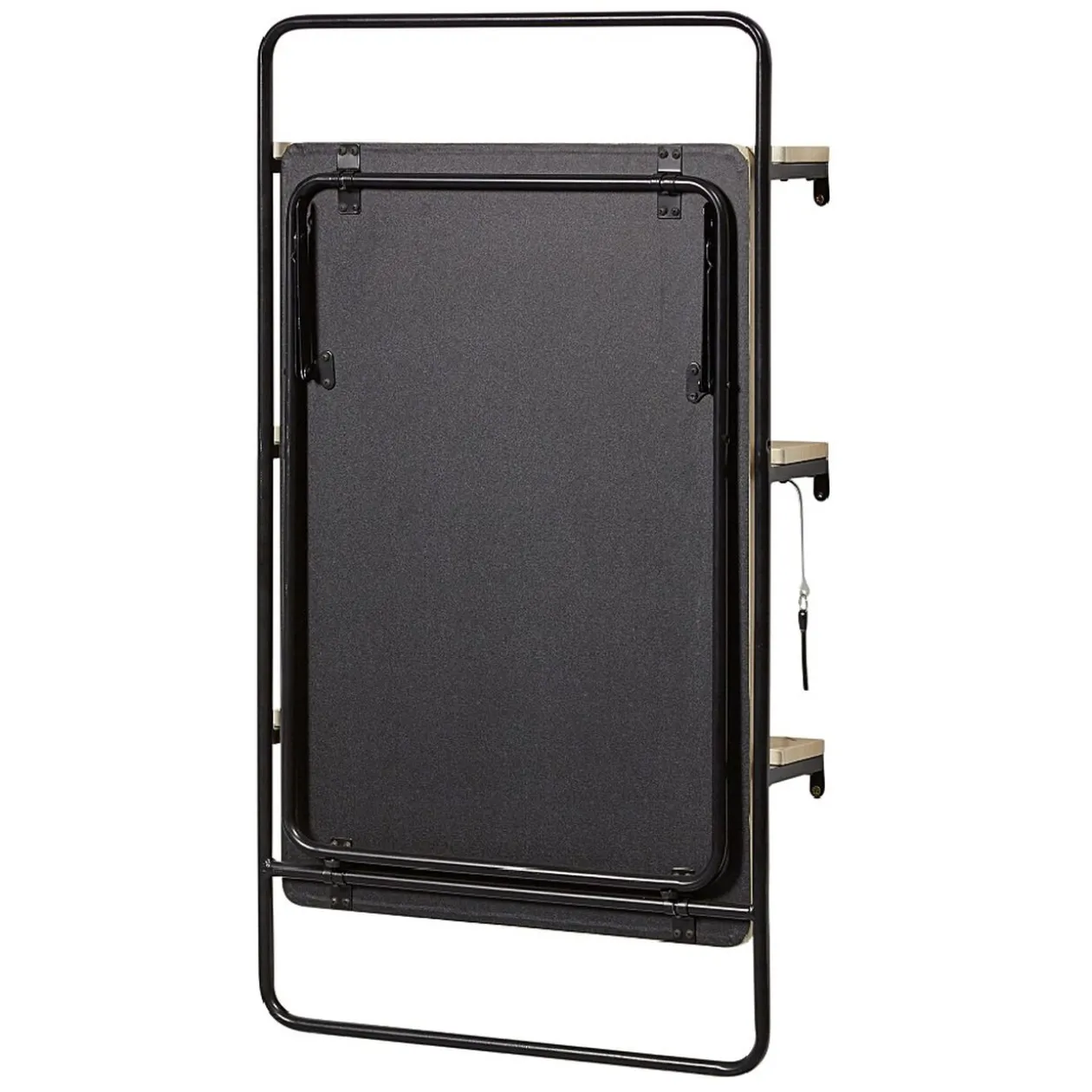 Table 3en1 tableau et étagères noir et naturel