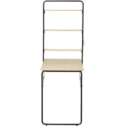 Table 3en1 tableau et étagères noir et naturel