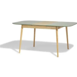 Table extensible 6 à 8 couverts Marty bois et vert olive