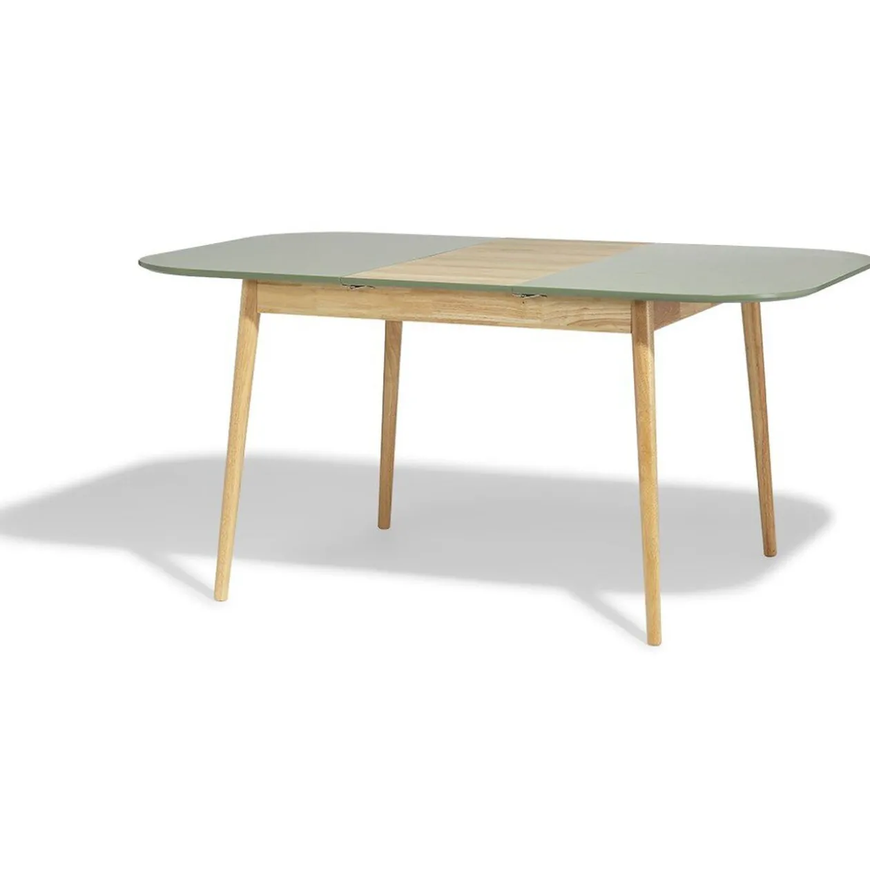 Table extensible 6 à 8 couverts Marty bois et vert olive