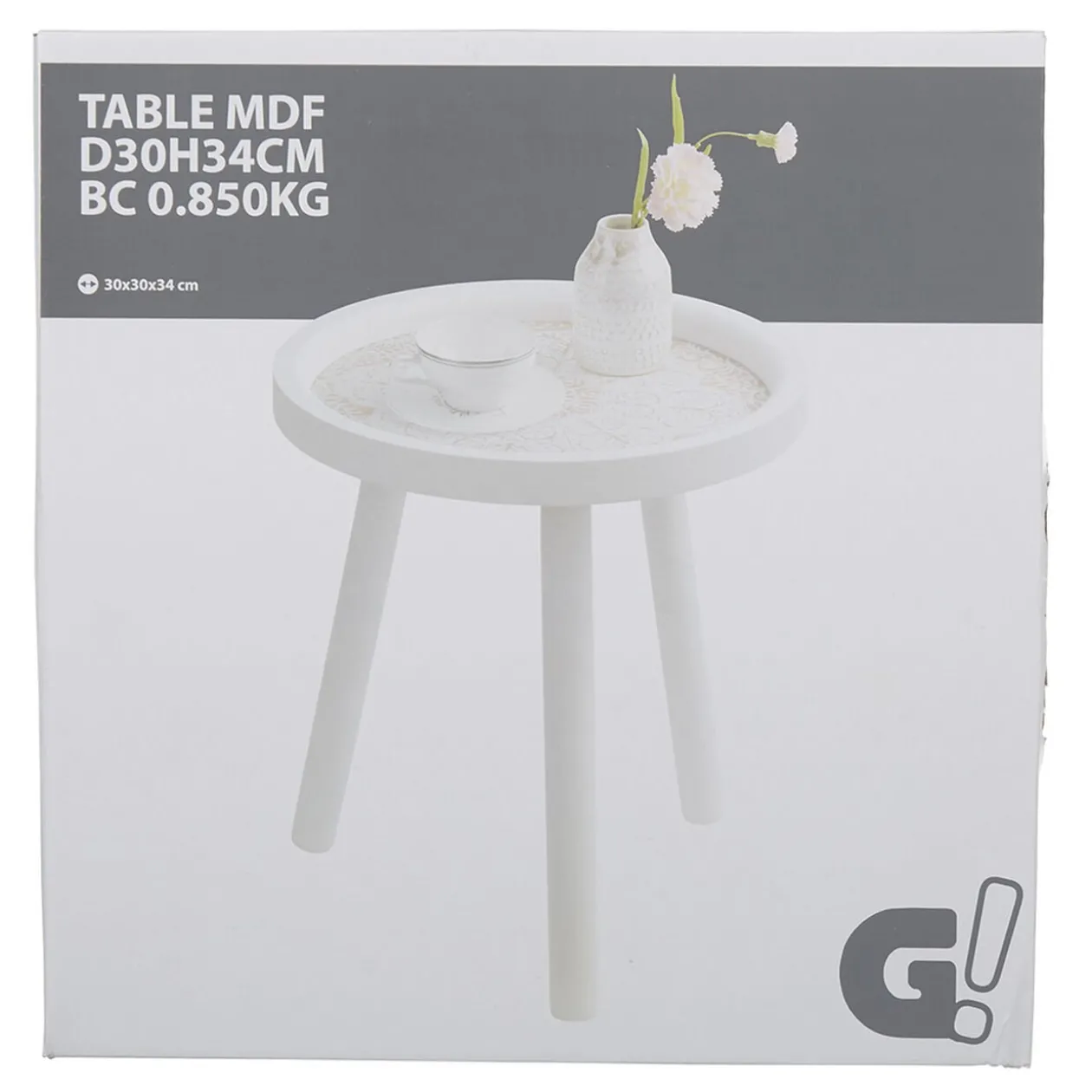 Table ronde bois blanc