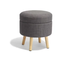 Tabouret avec coffre intégré Joseph gris anthracite