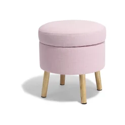 Tabouret avec coffre intégré Joseph rose