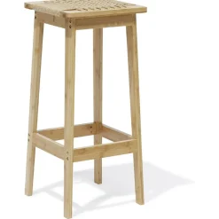 Tabouret Baïa bambou naturel - L32xP32xH72 cm
