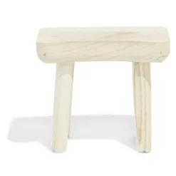 Tabouret bois naturel L27x17xH24cm