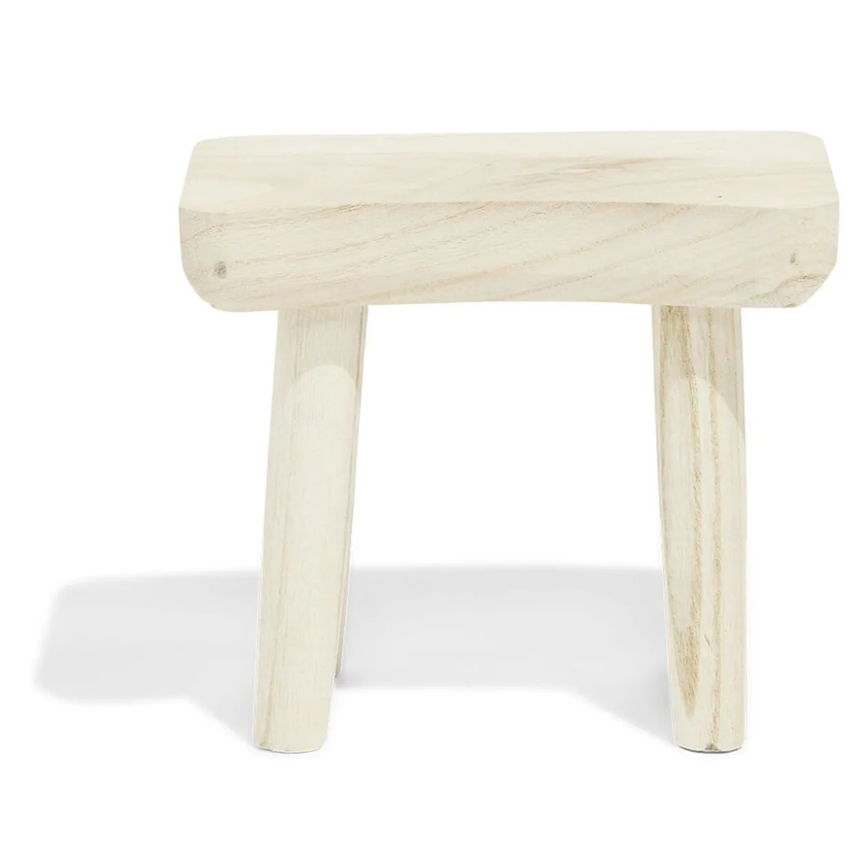 Tabouret bois naturel L27x17xH24cm