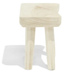 Tabouret bois naturel L27x17xH24cm