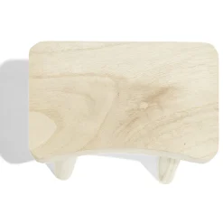 Tabouret bois naturel L27x17xH24cm
