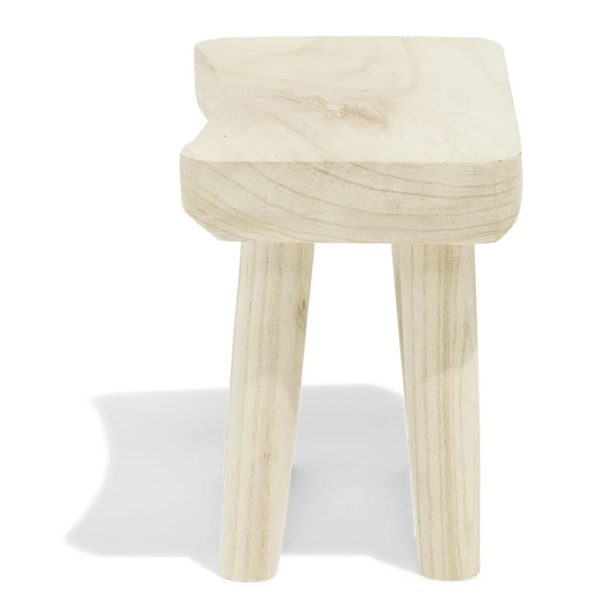 Tabouret bois naturel L27x17xH24cm