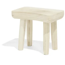 Tabouret bois naturel L27x17xH24cm