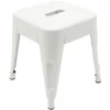 Tabouret carré empilable en métal uni