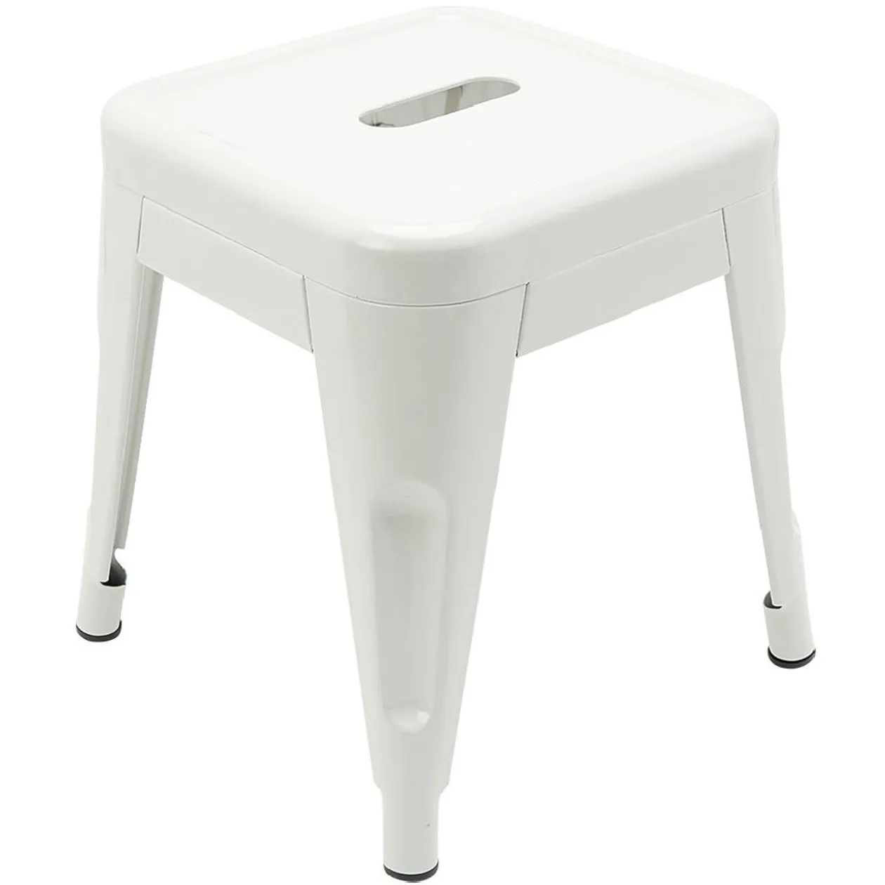 Tabouret carré empilable en métal uni