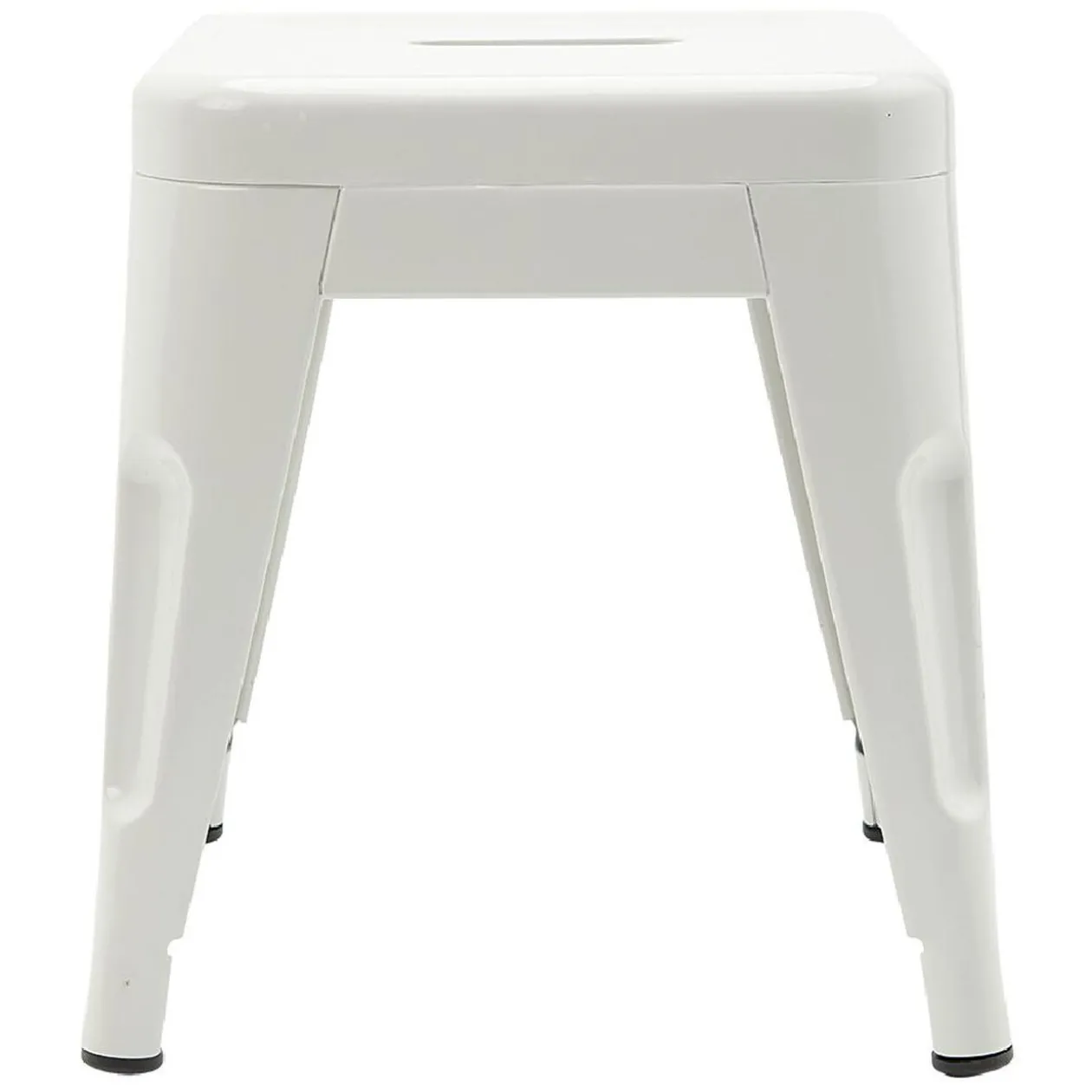 Tabouret carré empilable en métal uni