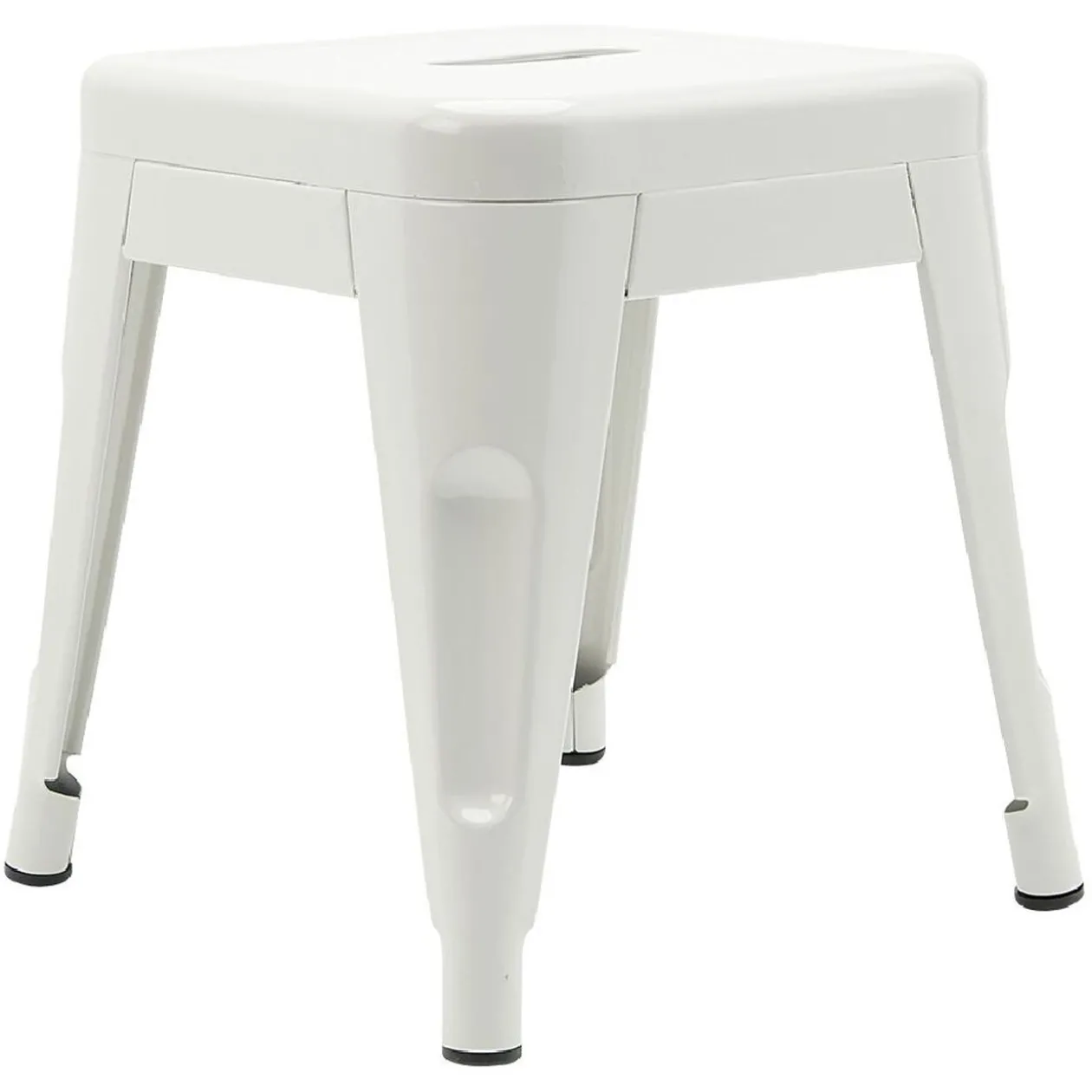 Tabouret carré empilable en métal uni