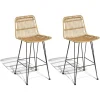 Tabouret de bar Banyan naturel x2