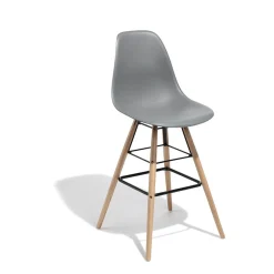 Tabouret de bar Charlotte gris anthracite x 2
