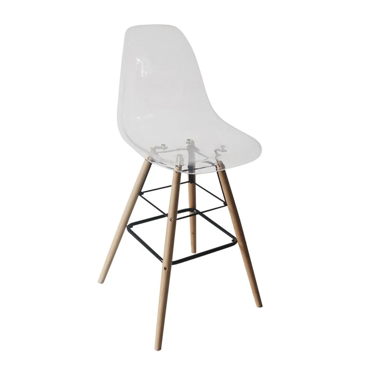 Tabouret de bar Charlotte transparents x 2