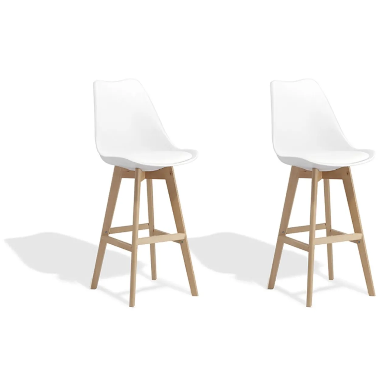 Tabouret de bar Chloé blanc x 2