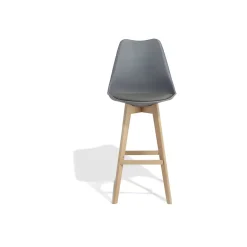 Tabouret de bar Chloé gris anthracite x 2