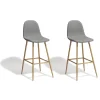 Tabouret de bar Gaby gris anthracite x 2