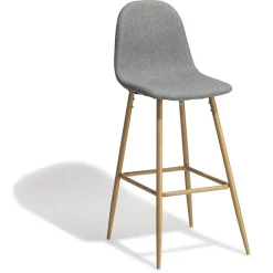 Tabouret de bar Gaby gris anthracite x 2