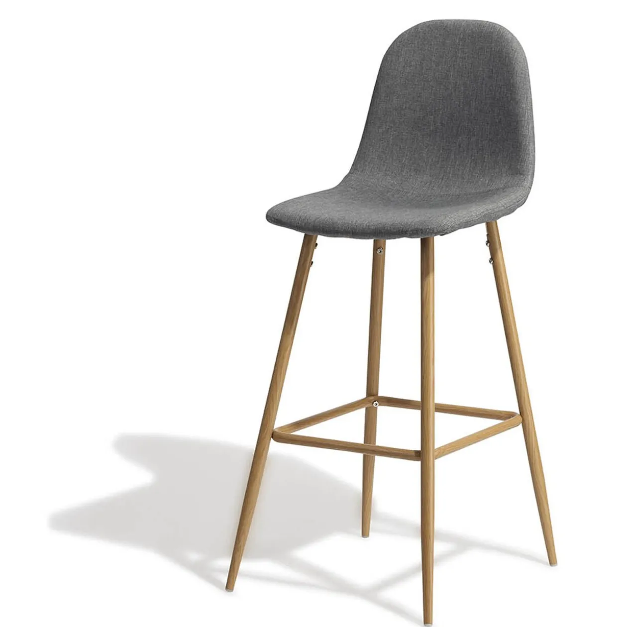 Tabouret de bar Gaby gris anthracite x 2