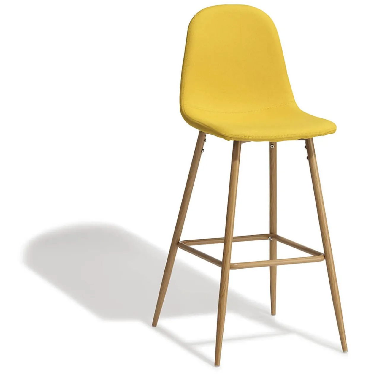 Tabouret de bar Gaby jaune moutarde x 2