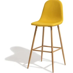 Tabouret de bar Gaby jaune moutarde x 2