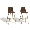 Tabouret de bar Gaby marron x 2