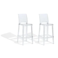 Tabouret de bar Lisa transparent x 2