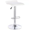 Tabouret de bar Majestik rotatif Blanc L.30.5 x P.39.5 x H.63/83.5 cm
