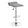 Tabouret de bar Majestik rotatif Gris L.30.5 x P.39.5 x H.63/83.5 cm