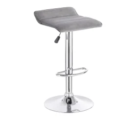 Tabouret de bar Majestik rotatif Gris L.30.5 x P.39.5 x H.63/83.5 cm
