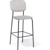 Tabouret de bar Morgane gris - L49xP46xH114 cm