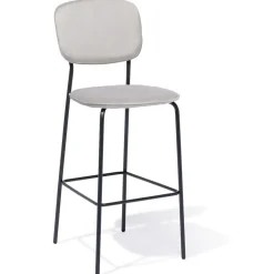 Tabouret de bar Morgane gris - L49xP46xH114 cm