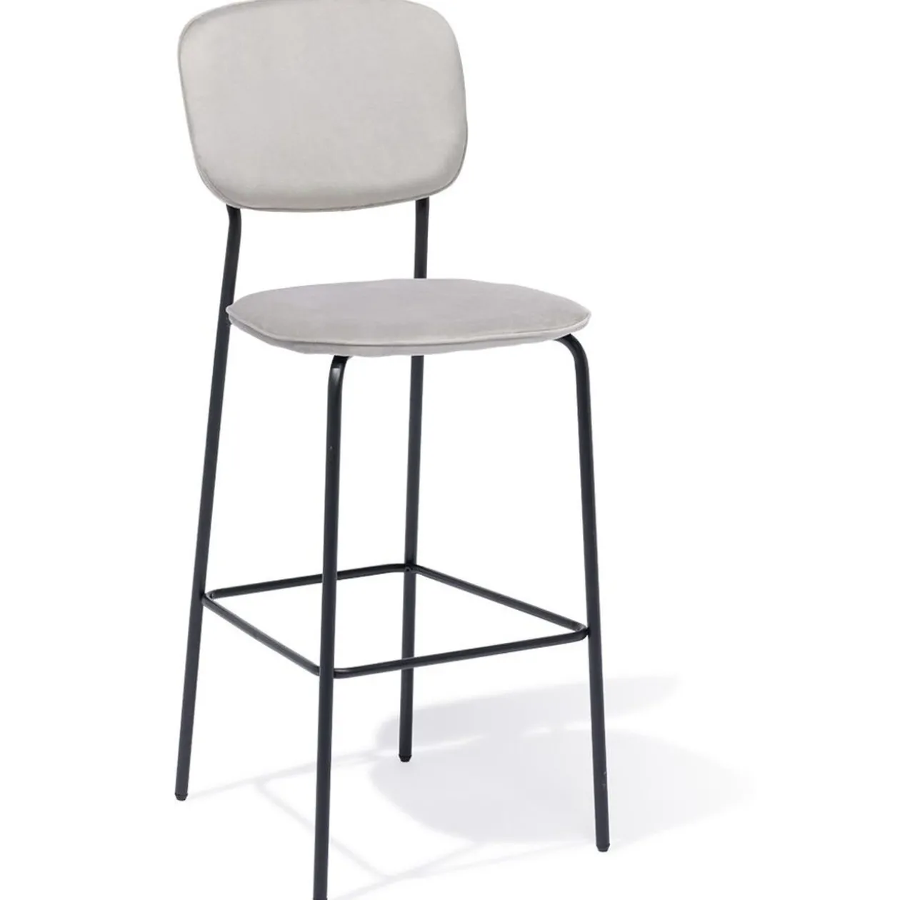 Tabouret de bar Morgane gris - L49xP46xH114 cm