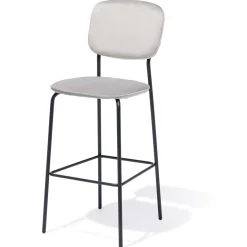 Tabouret de bar Morgane gris - L49xP46xH114 cm